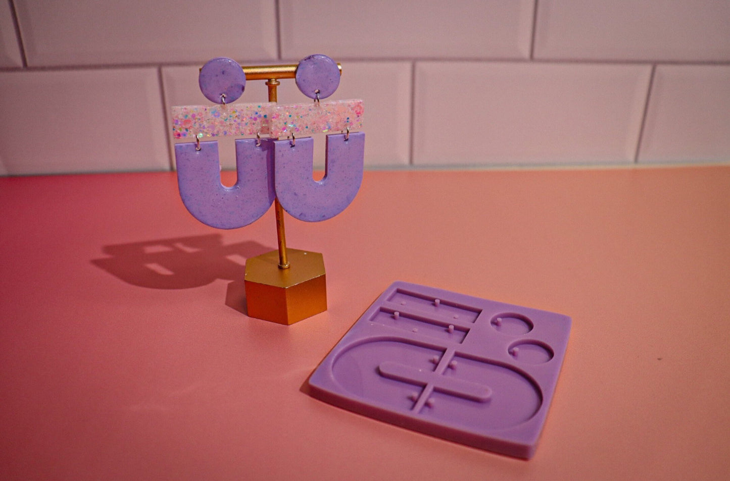 Silicone earring mould/mold