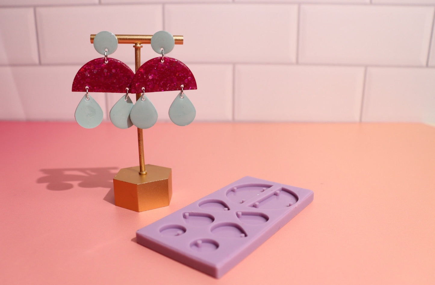 Silicone earring mould/mold