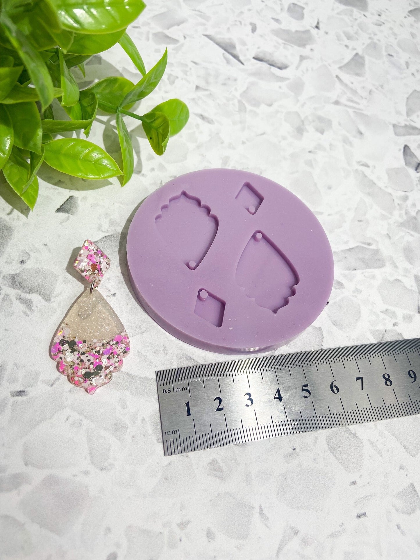Silicone earring mould/mold