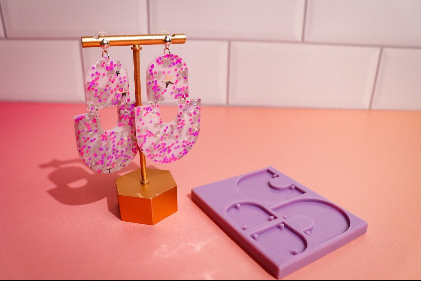 Silicone earring mould/mold