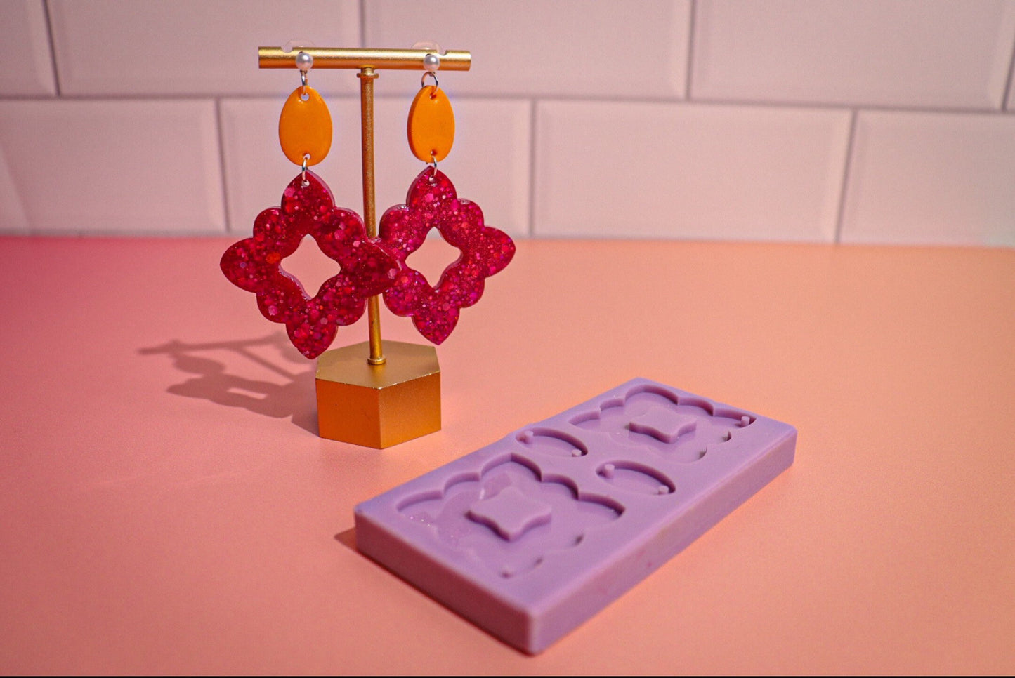 Silicone earring mould/mold