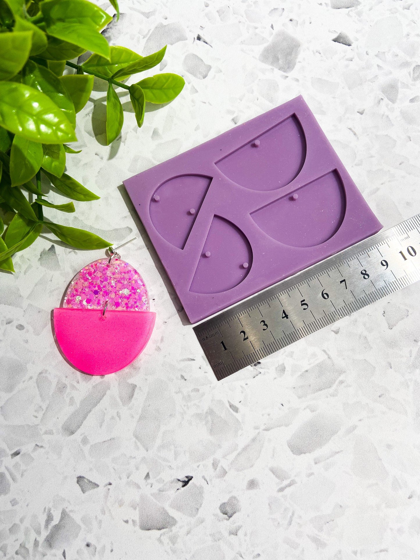 Silicone earring mould/mold