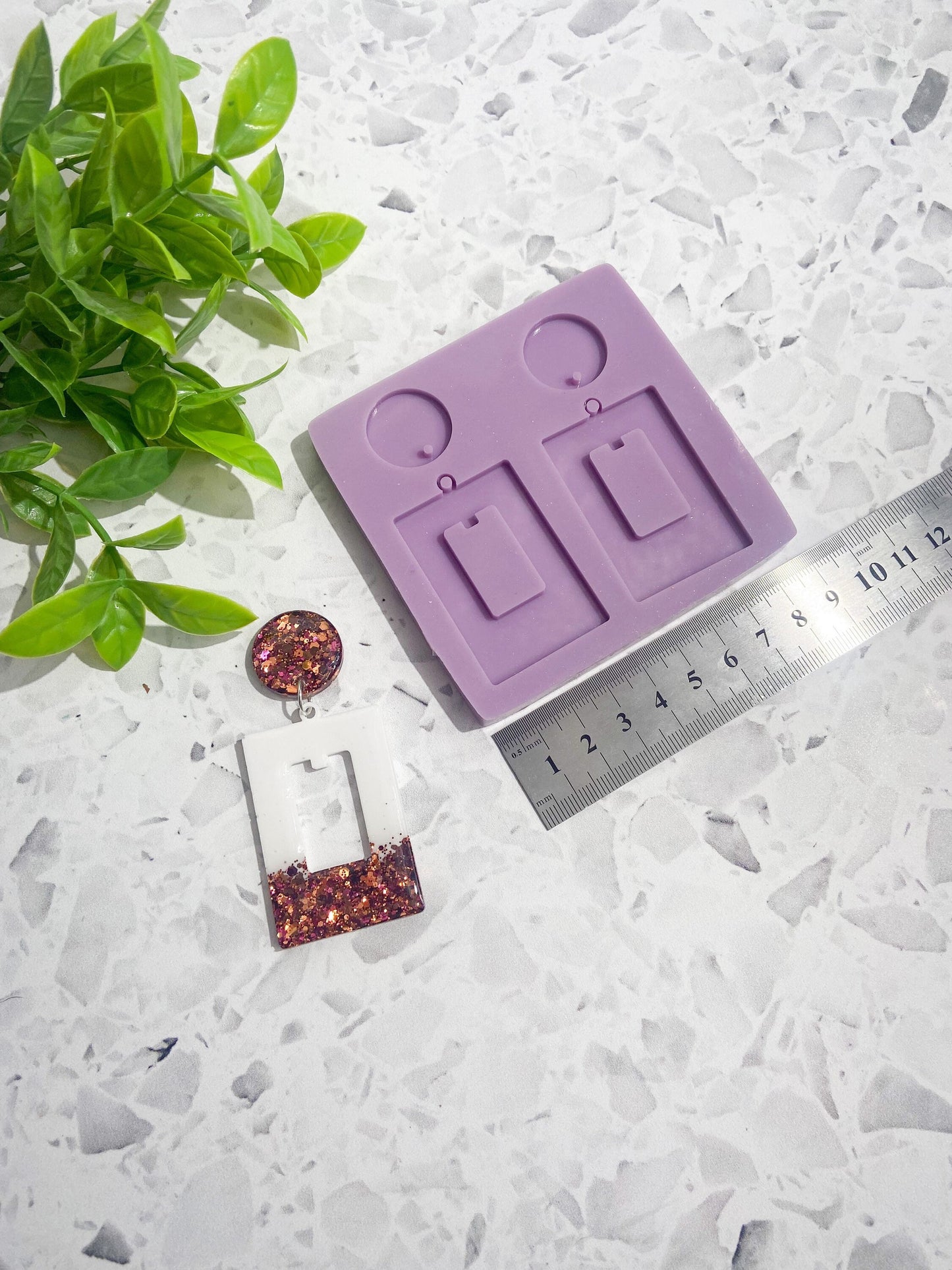 Silicone earring mould/mold