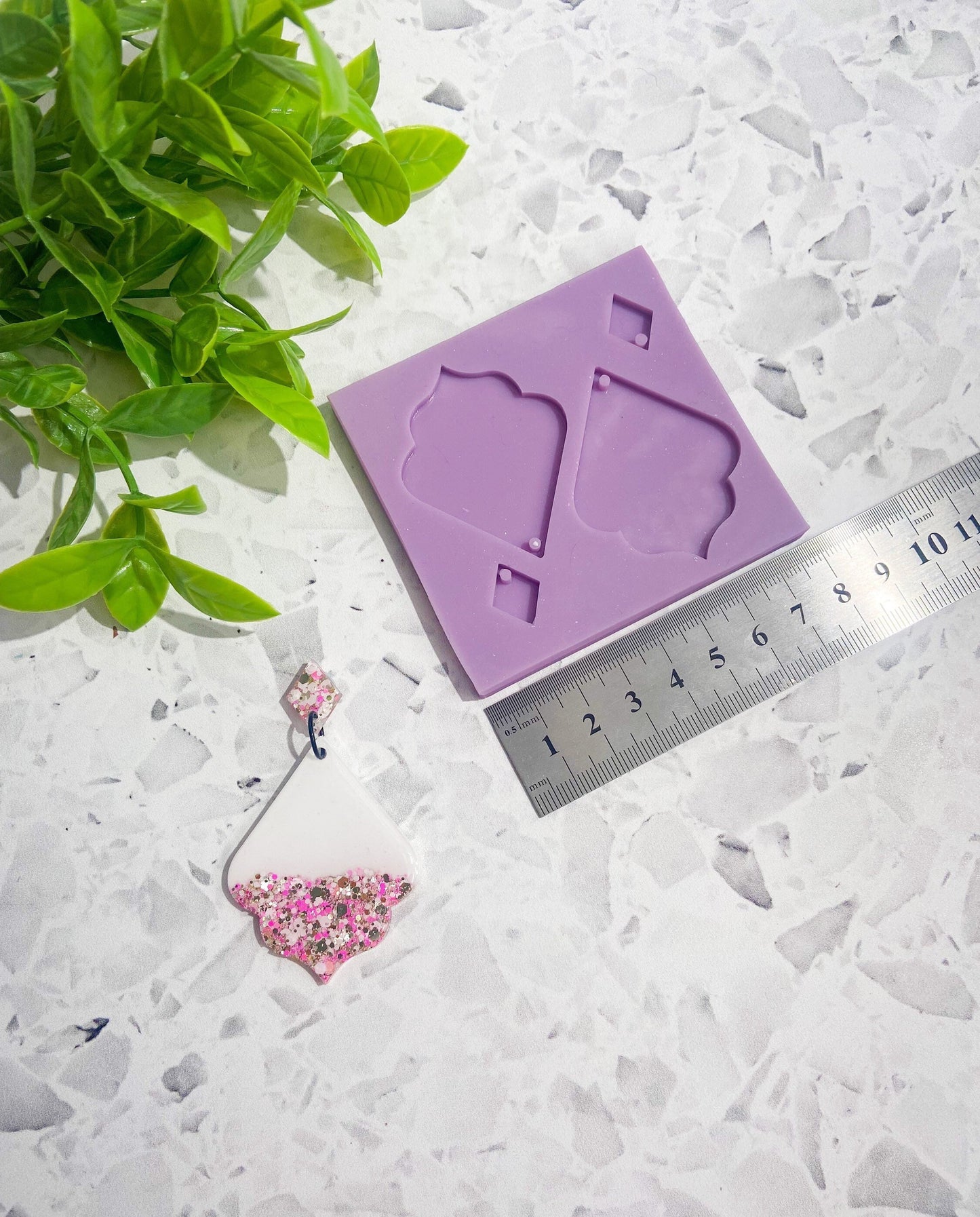 Boho silicone earring mould/mold, boho shaped mould for resin