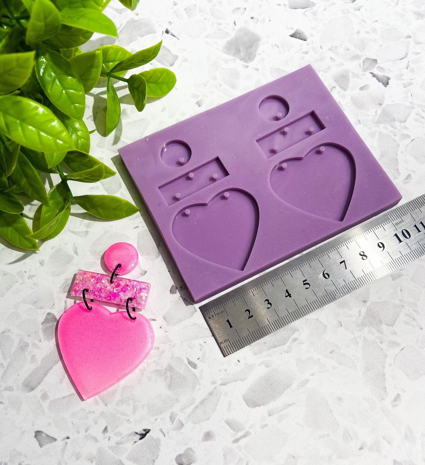 Silicone earring mould/mold