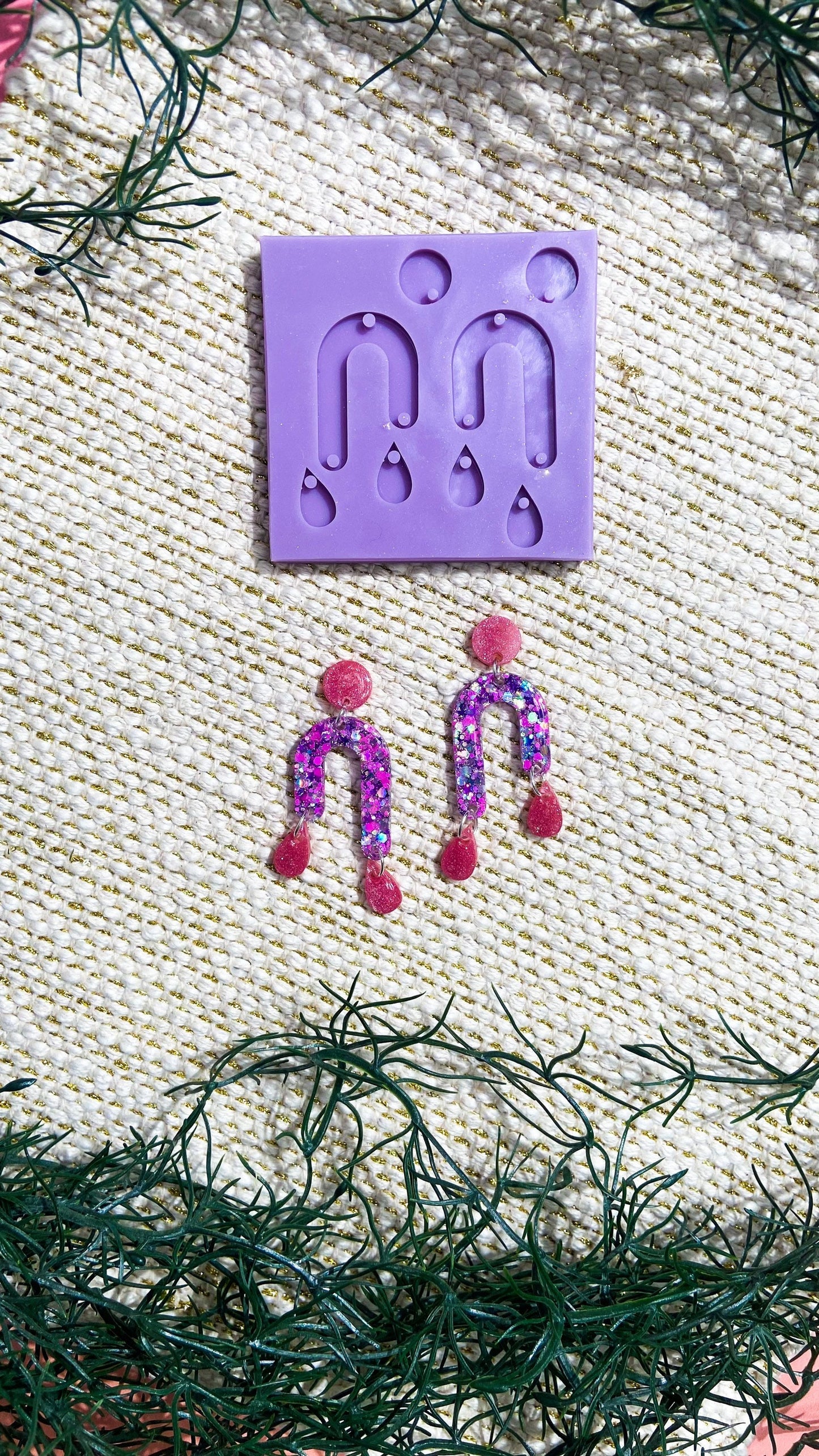 Dangle silicone earring mould/mold