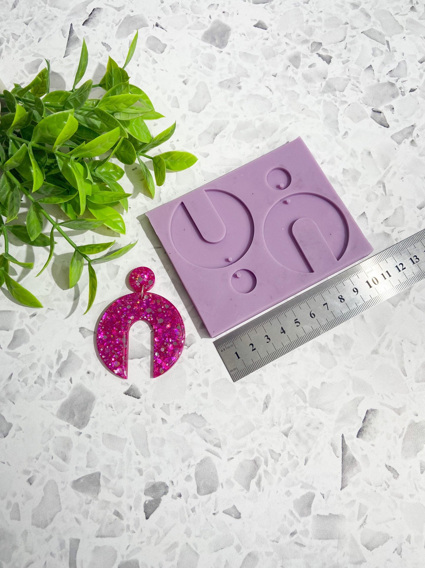 Silicone earring mould/mold for resin