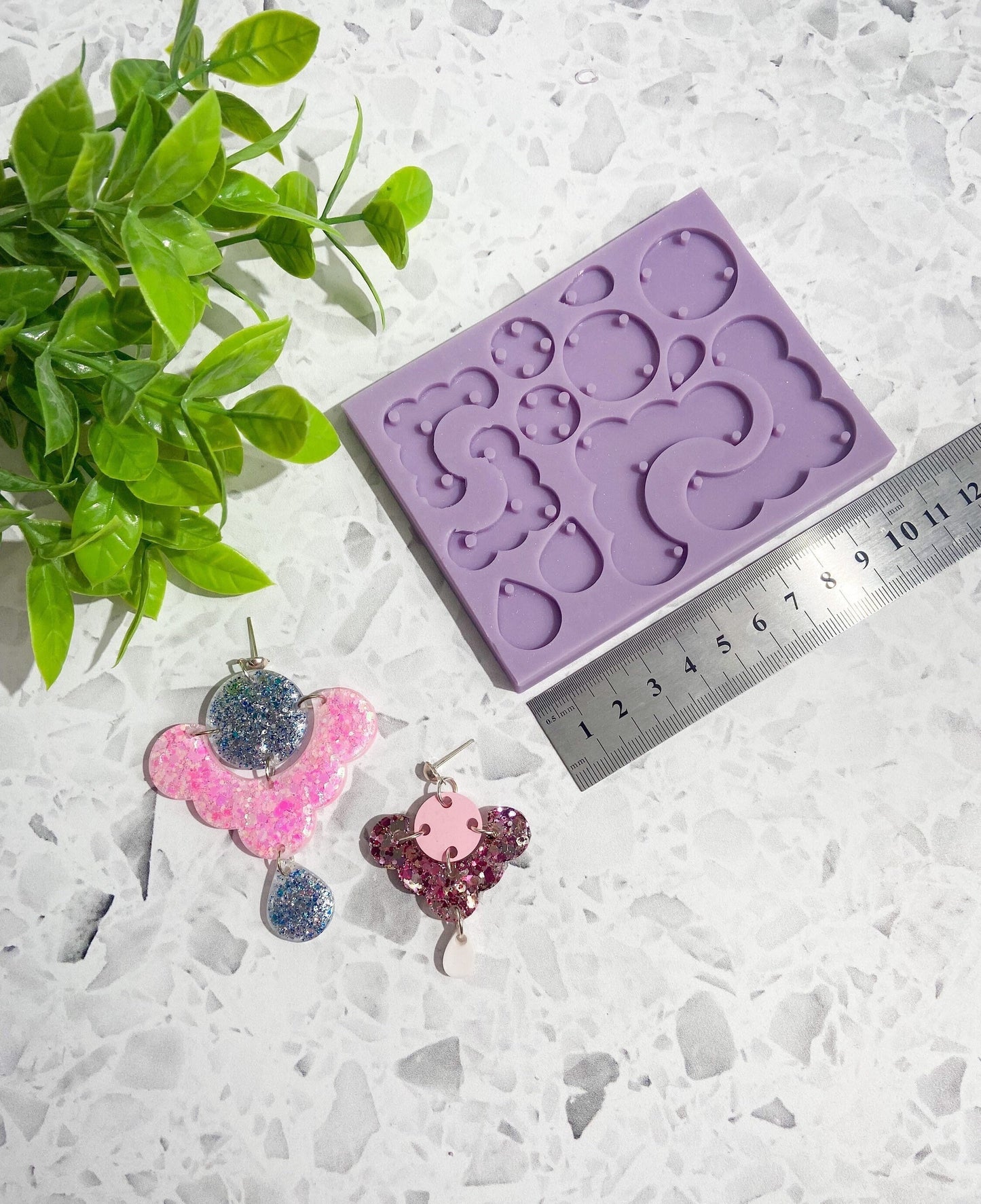 Silicone earring mould/mold