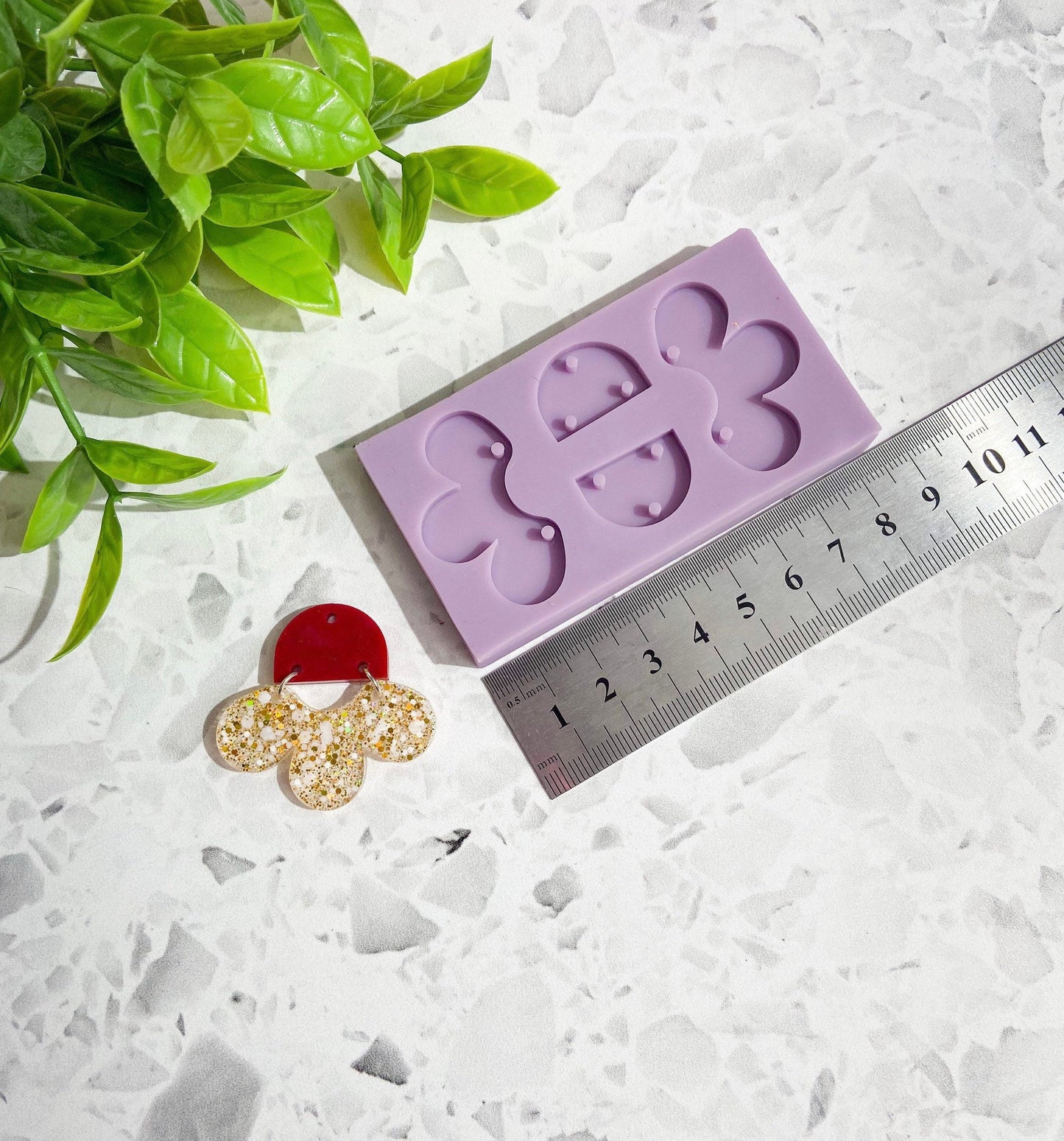 Silicone earring mould/mold