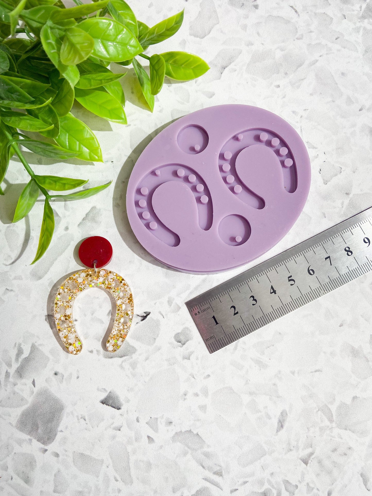 Wild West silicone earring horse shoe mould/mold, Western dress up resin earring mould