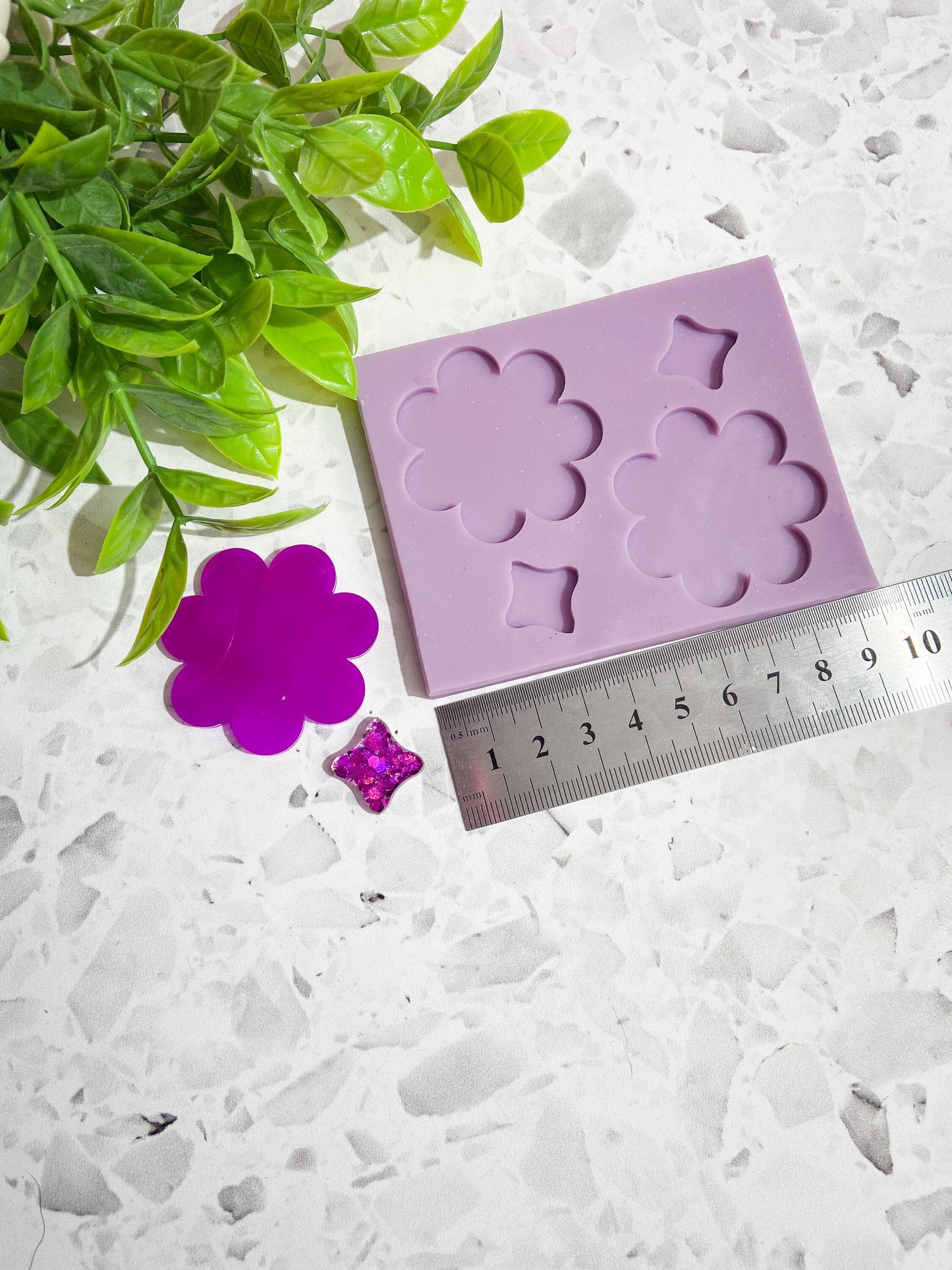 Flower silicone earring mould/mold