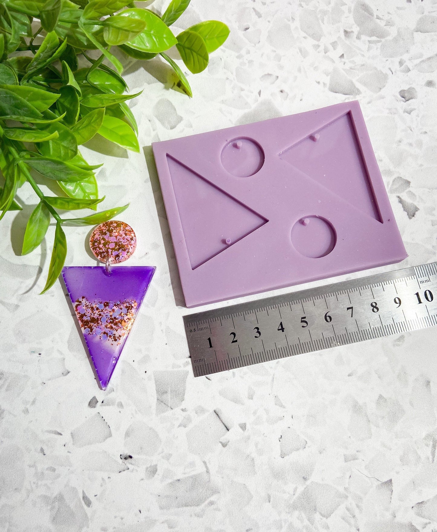 Silicone earring mould/mold