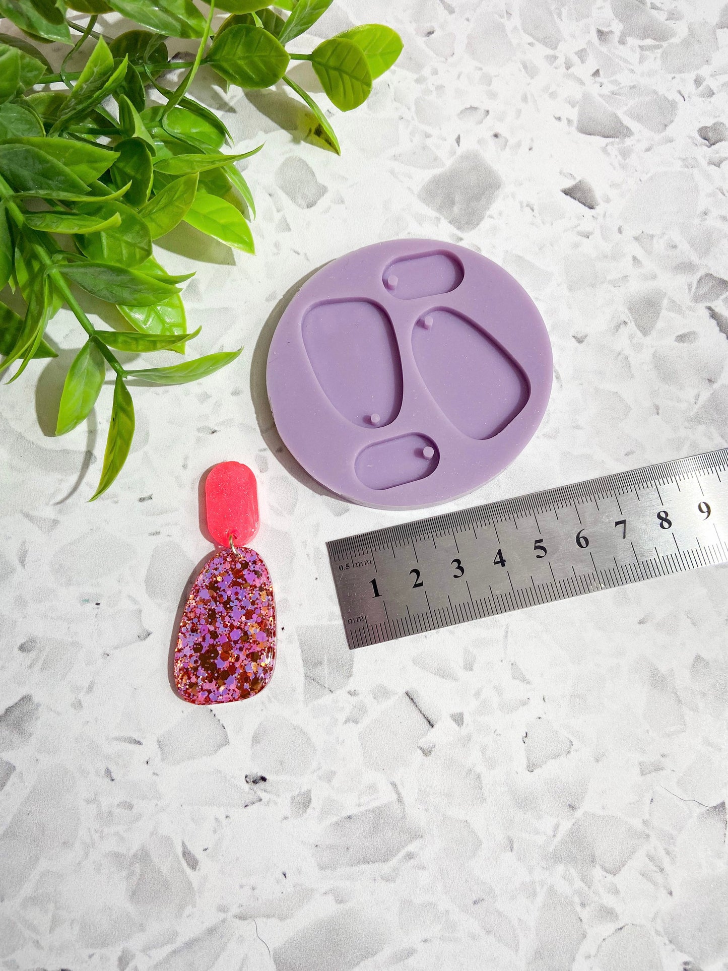 Silicone earring mould/mold