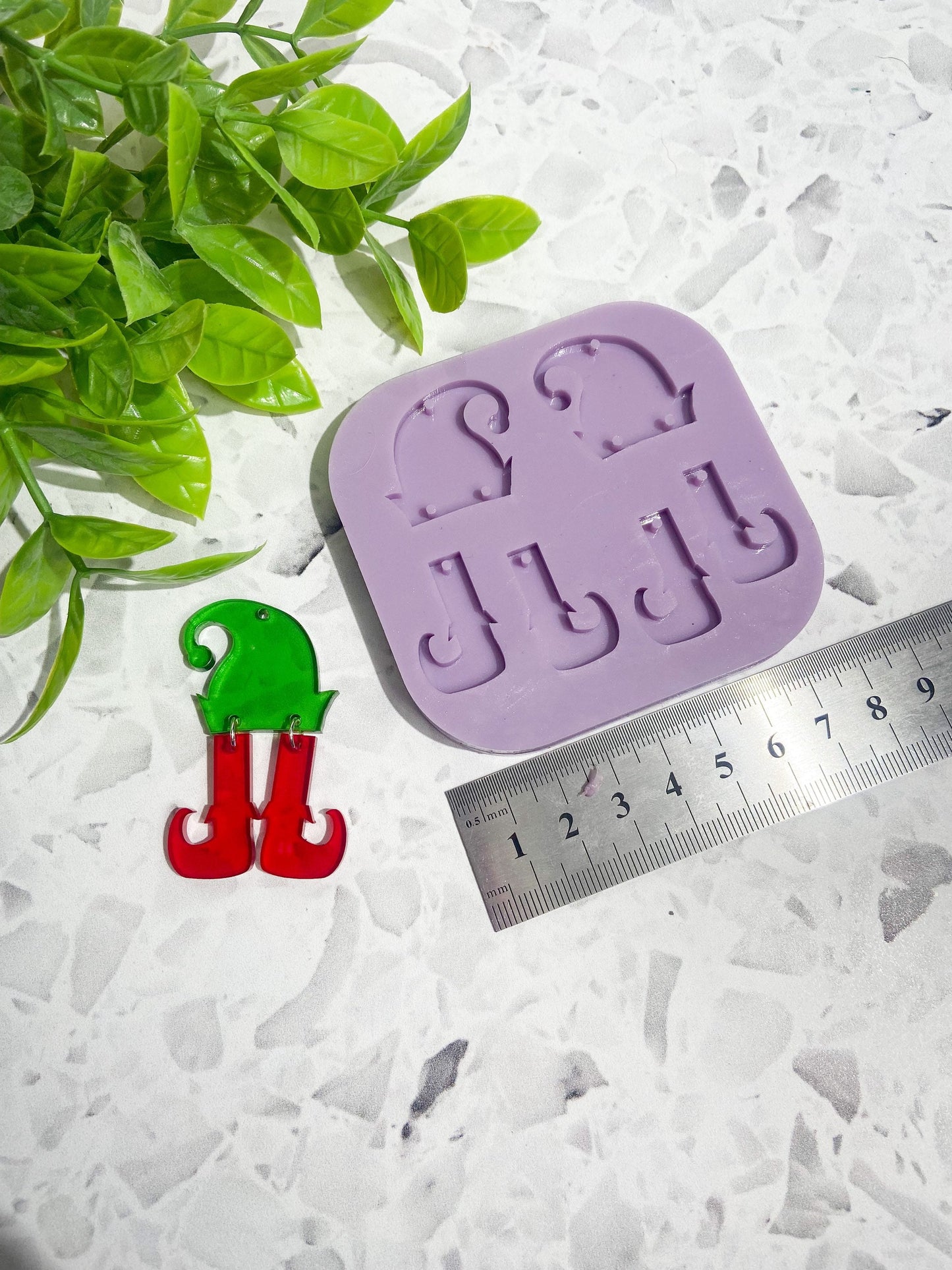 Christmas elf silicone earring mould/mold