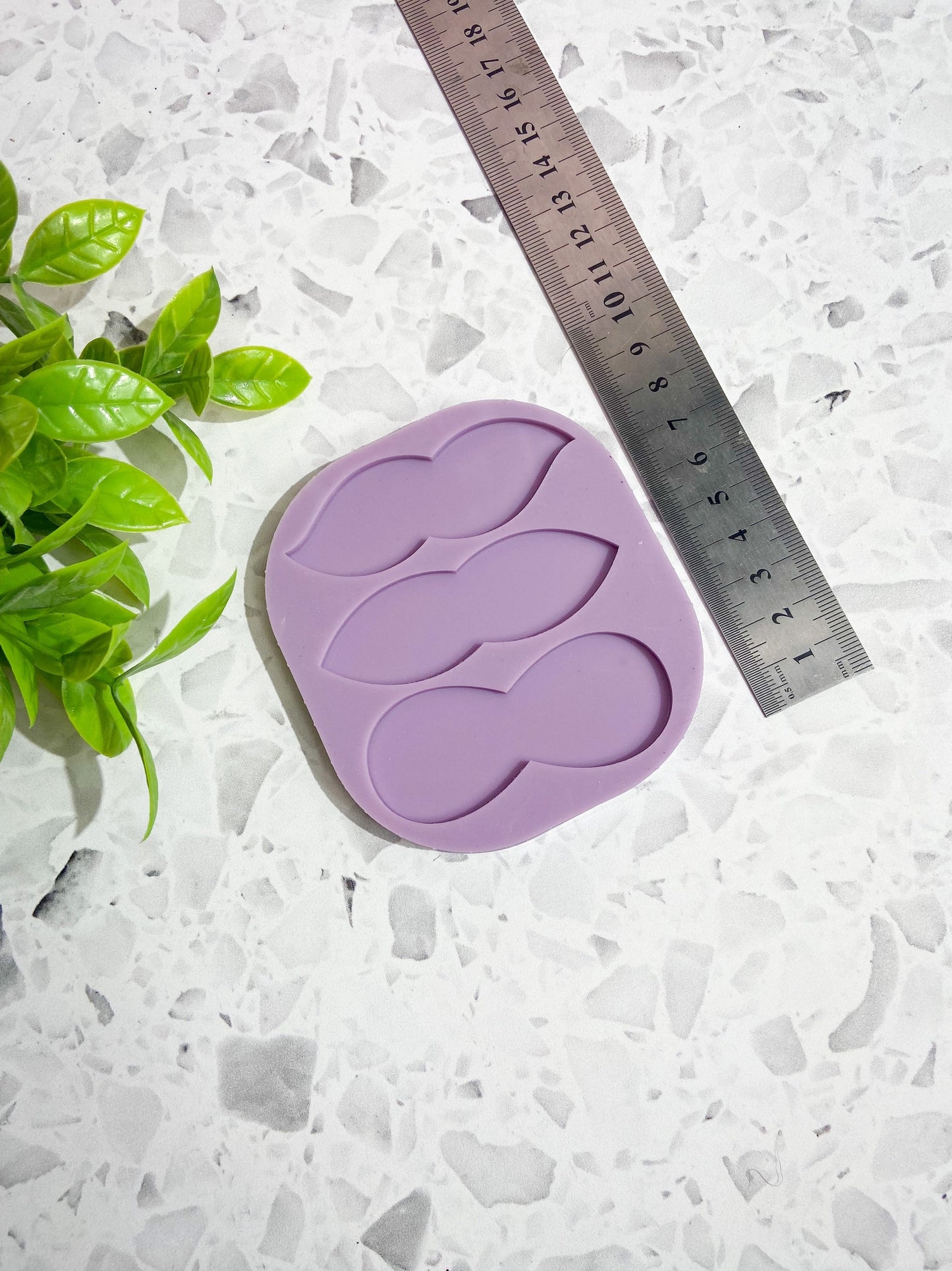 Fun shaped hair clip silicone mould for resin, barrette silicone mould/mold, 3 piece hair clip mould