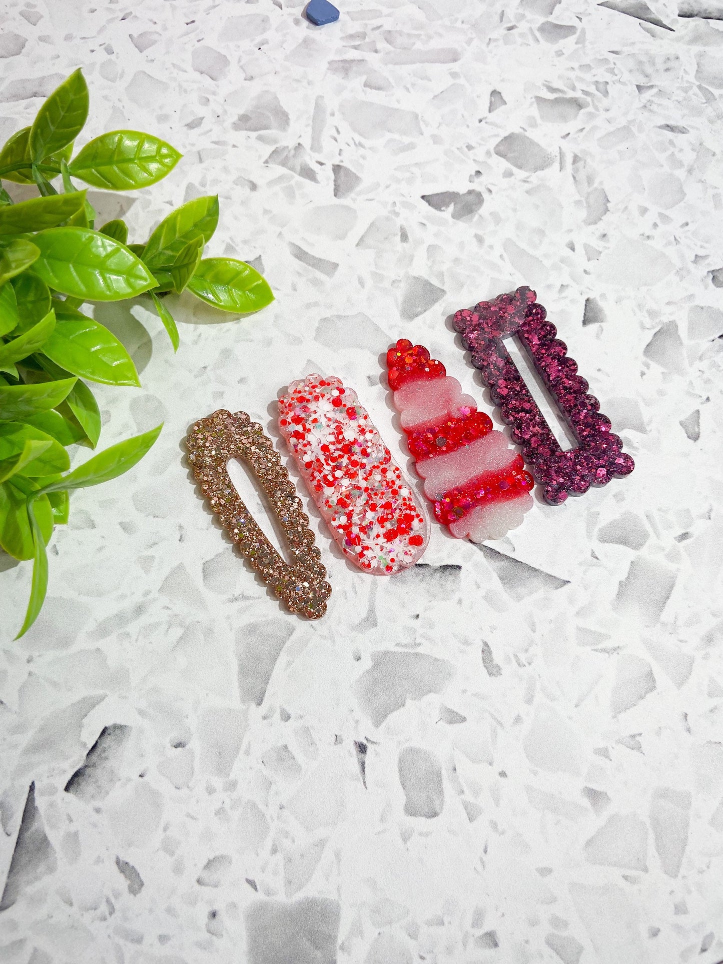 Fun shaped hair clip silicone mould, barrette silicone mould/mold