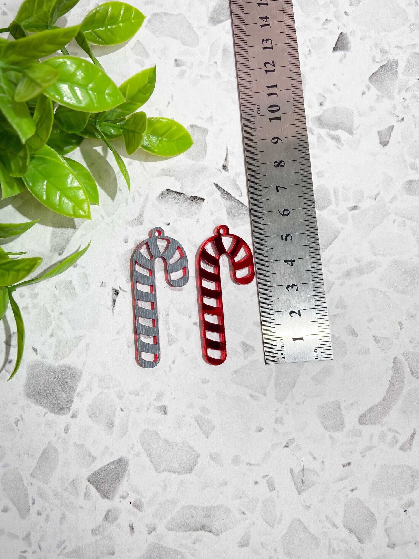 6 Christmas candy cane earrings, Christmas acrylic, candy canes, festive earrings