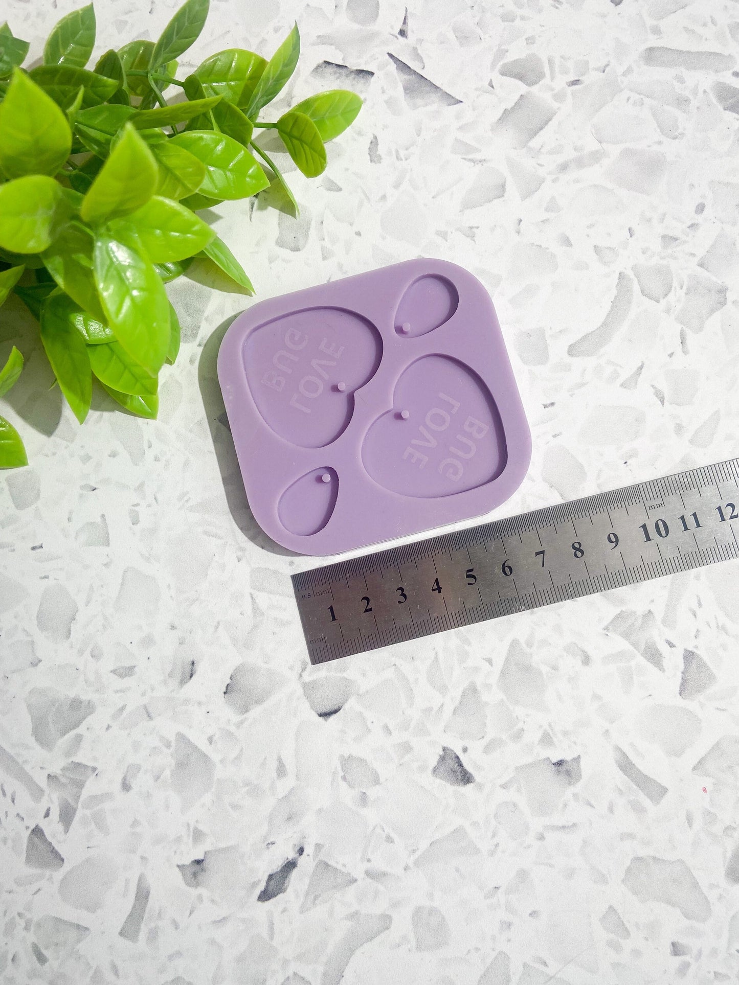 Love bug silicone mould, valentines mould, cute silicone mould, etched heart mould