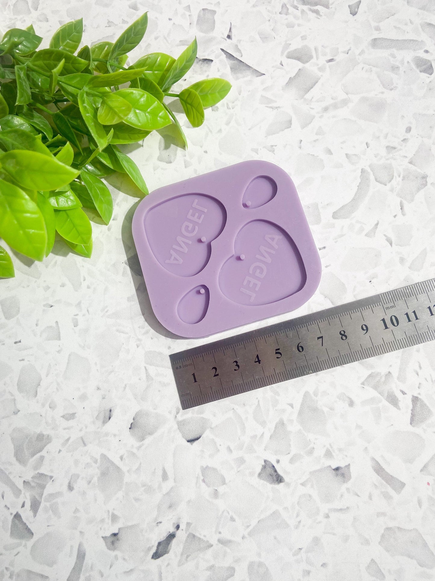 Angel heart silicone mould, Valentine’s Day earrings, heart silicone mould, earring silicone mould