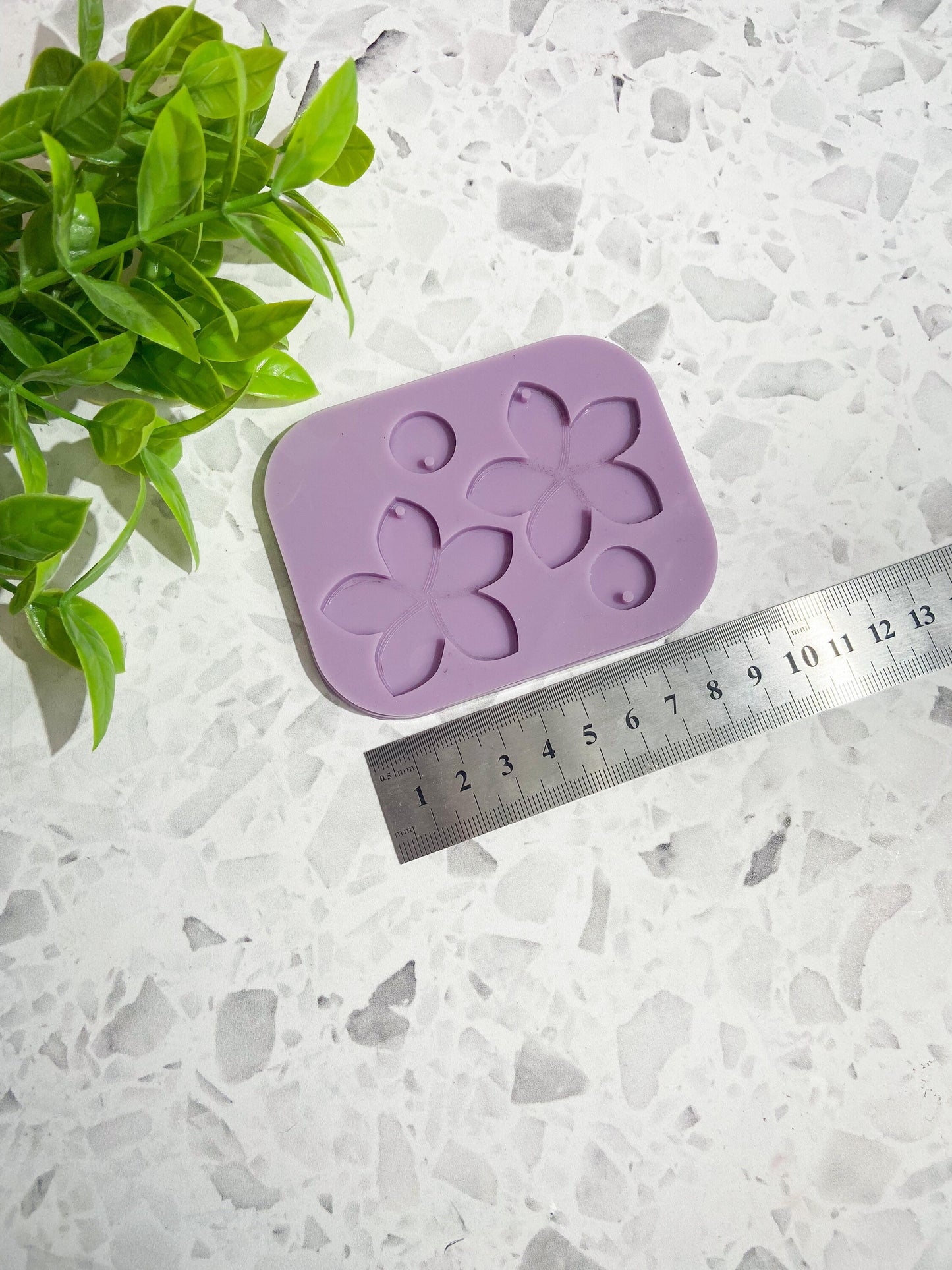 Frangipani silicone earring mould, flower earring mould, floral silicone mould