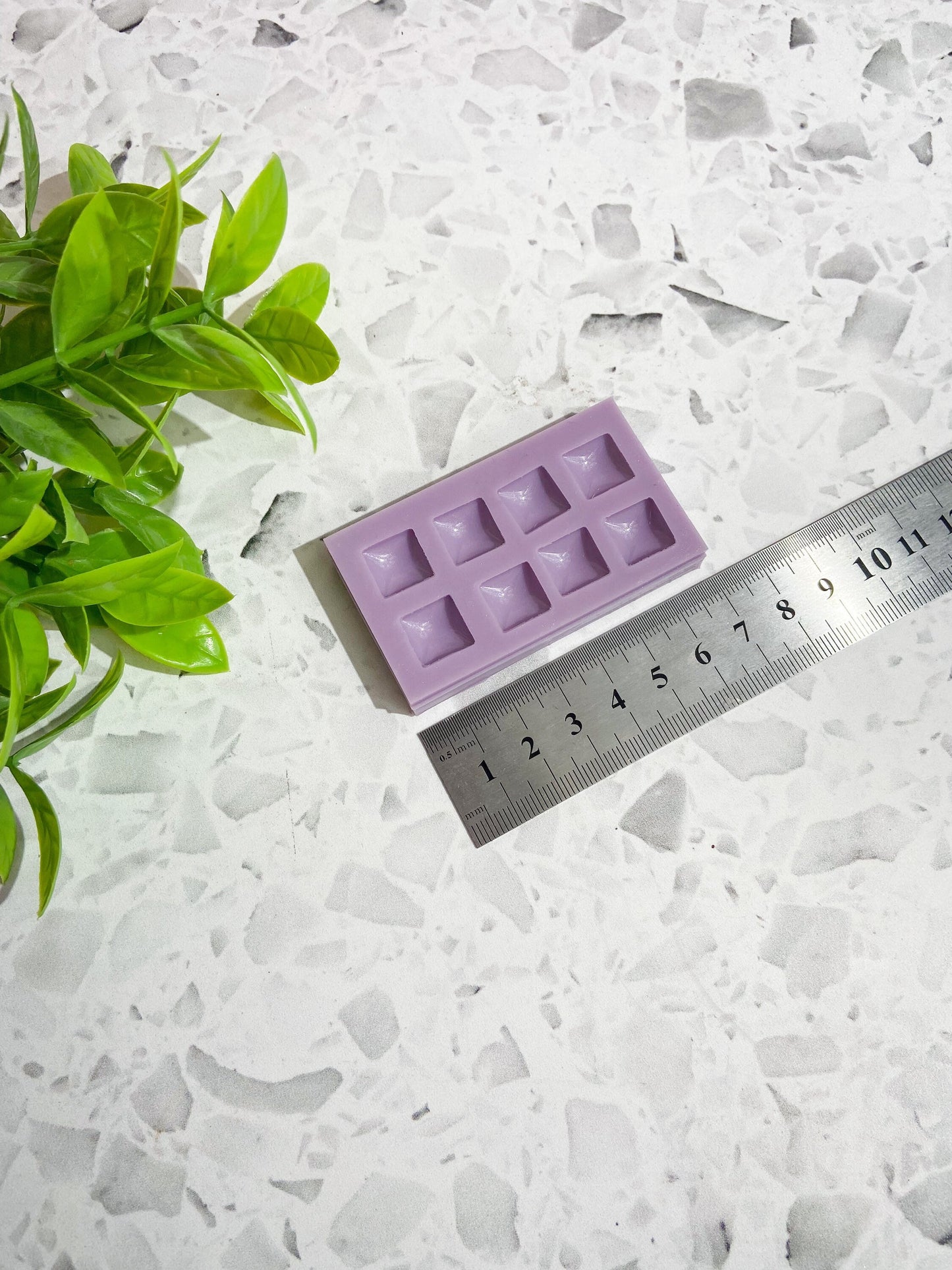 Domed square silicone mould, earring silicone mould, stud mould