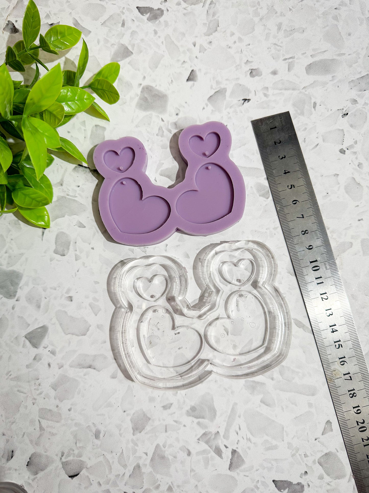 Acrylic blank, earring blank for silicone mould making, acrylic housing, silicone mould making, heart earring mould