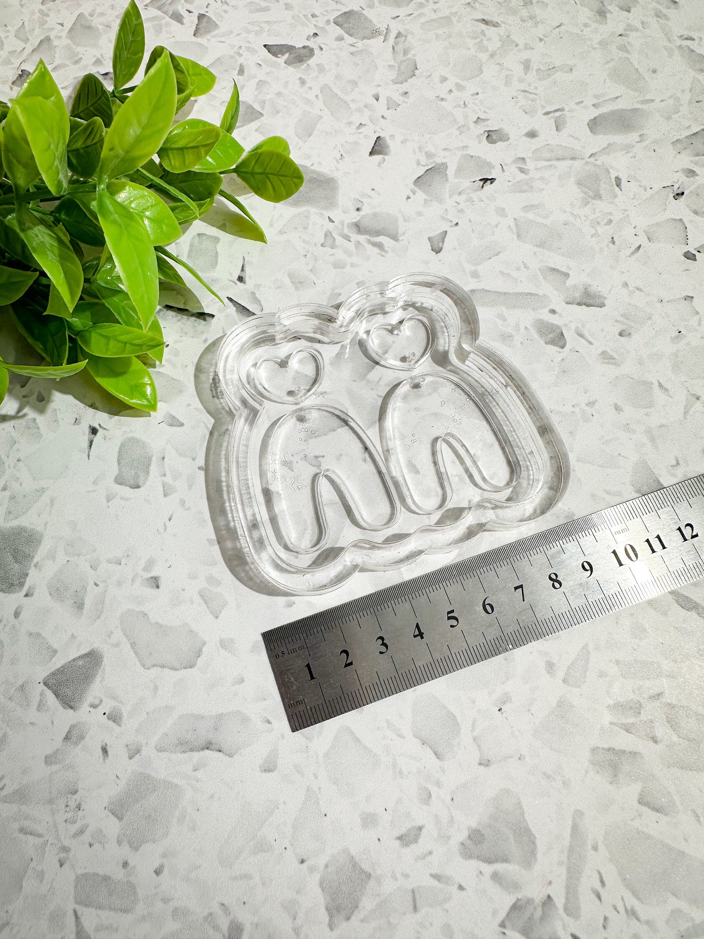 Acrylic blank, earring blank for silicone mould making, acrylic housing, silicone mould making, heart earring mould