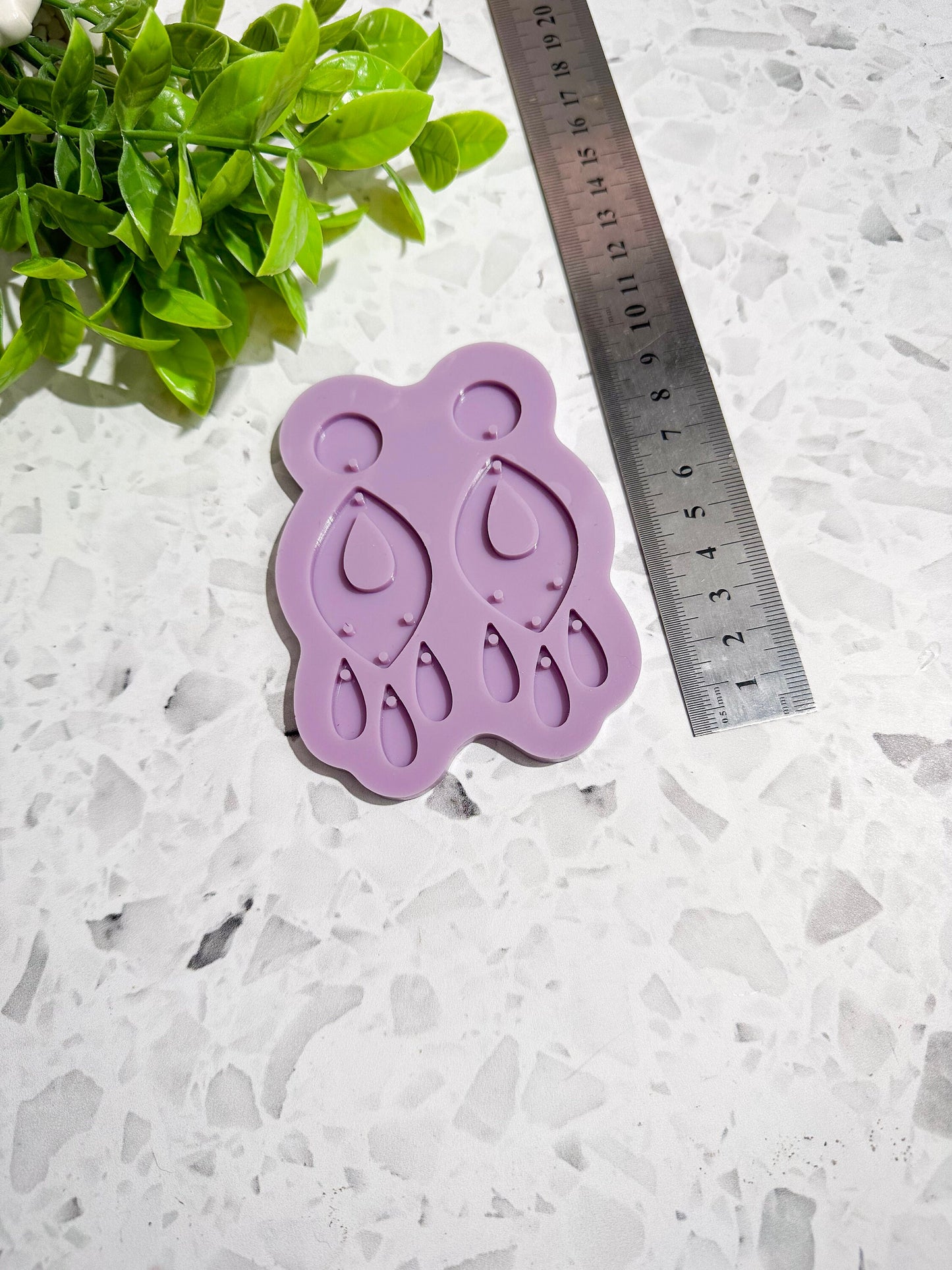 Dangle silicone earring mould, chandelier shaped silicone mould for resin, boho silicone mould