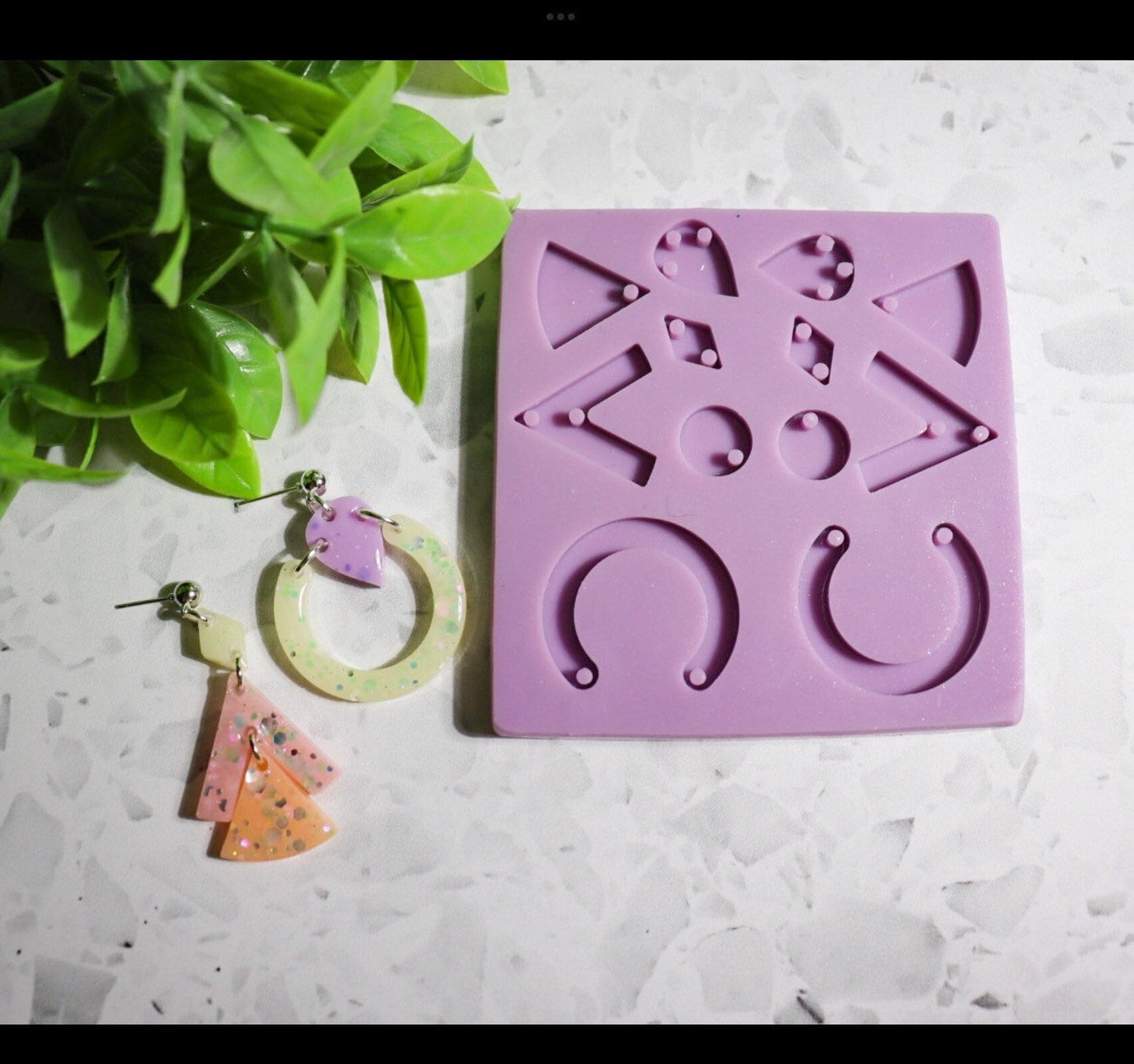 Silicone earring mould/mold