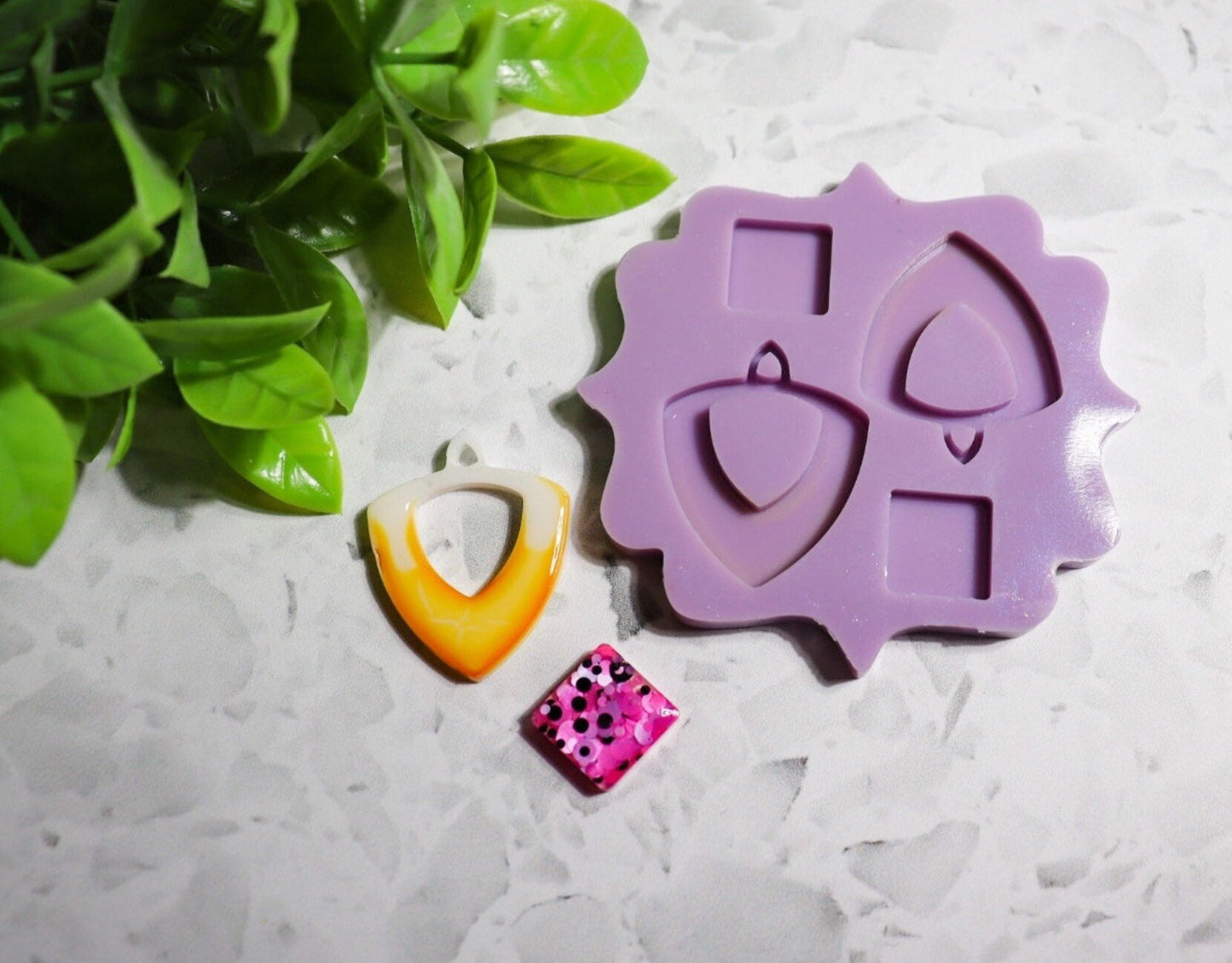 Silicone earring mould