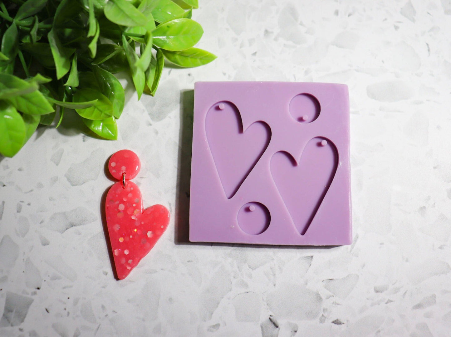 Silicone earring mould/mold