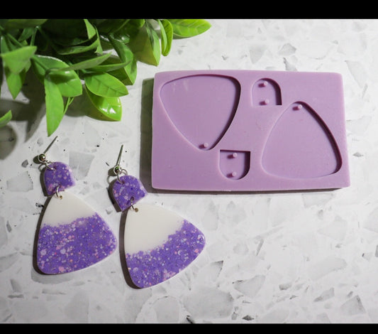 Silicone earring mould/mold