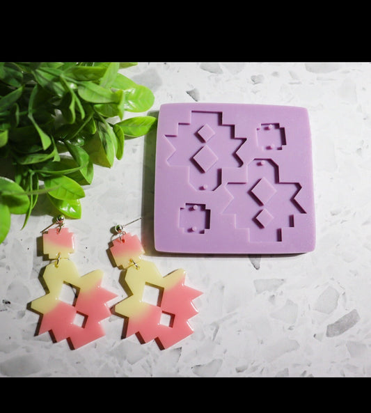 Silicone earring mould/mold