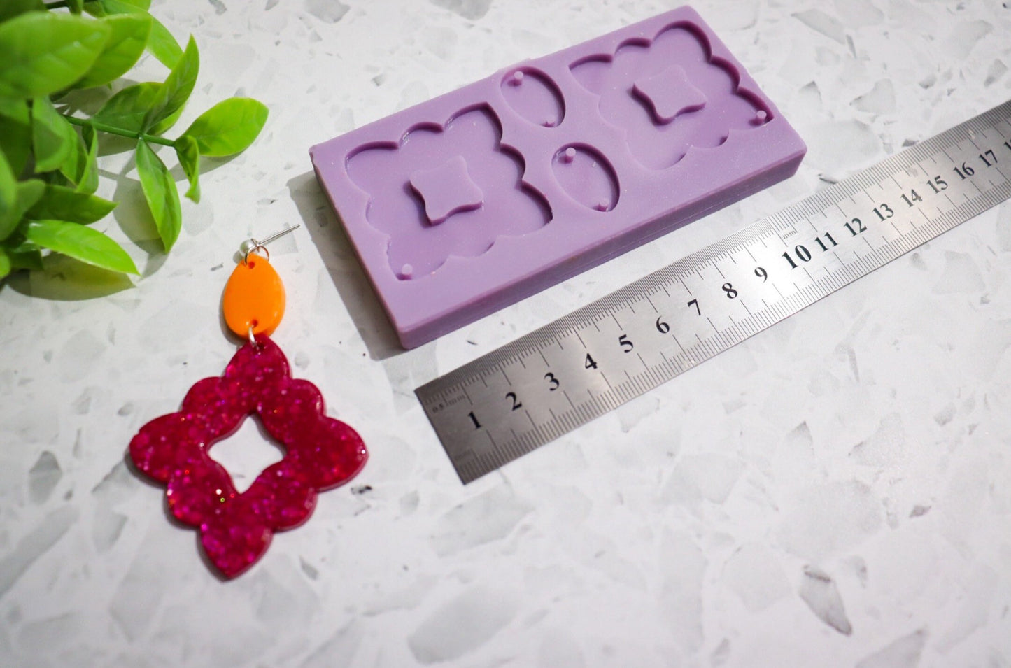 Silicone earring mould/mold