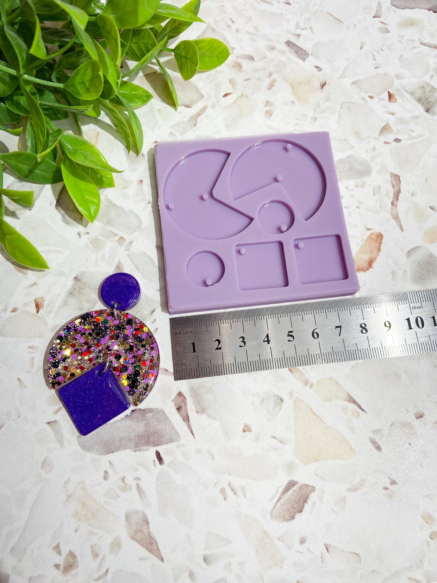 Silicone earring mould/mold