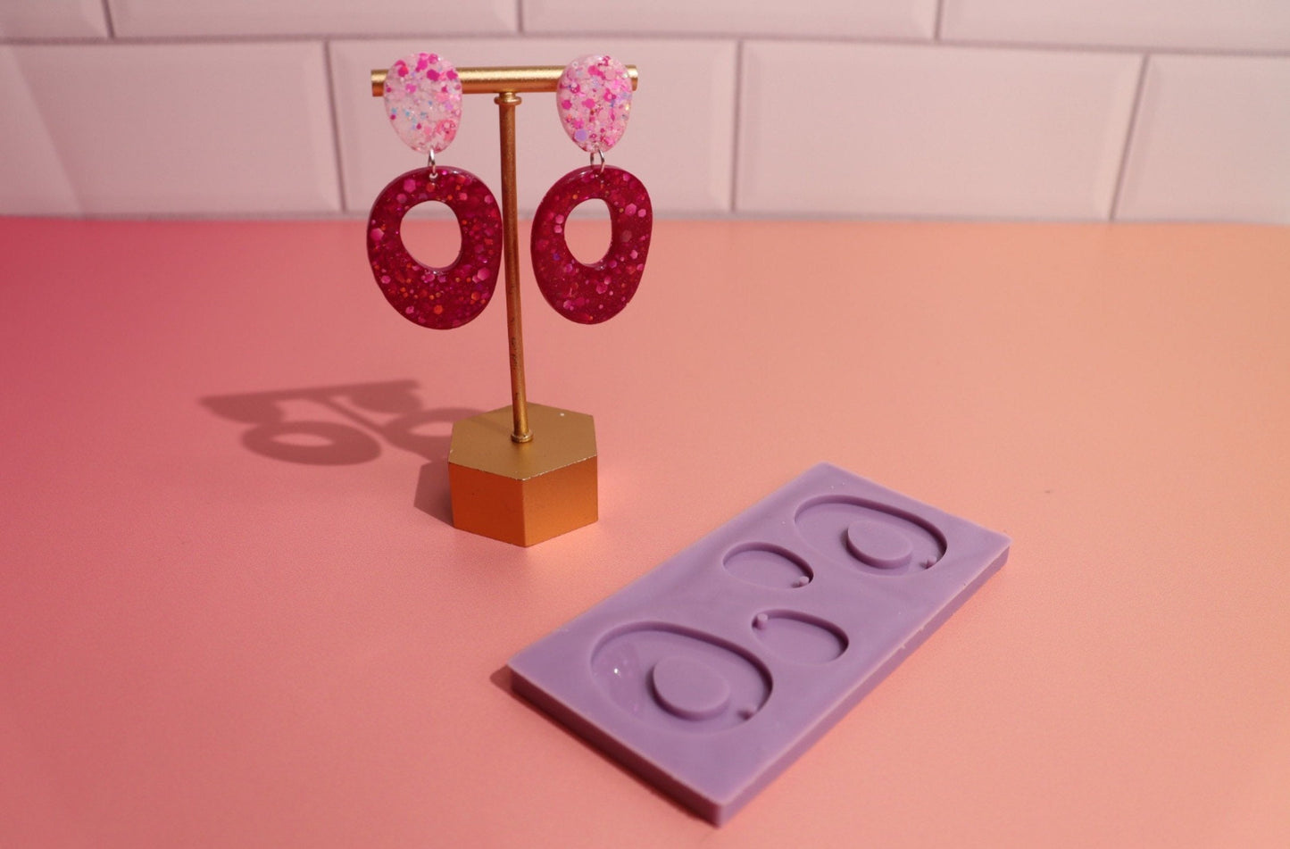 Silicone earring mould/mold