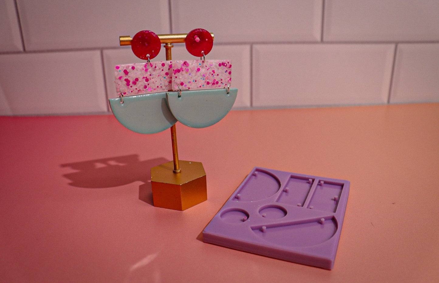 Silicone earring mould/mold