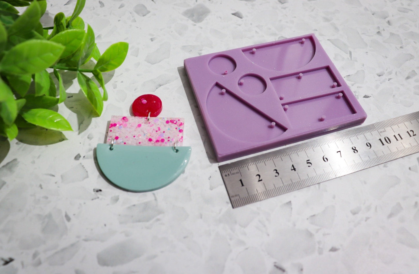 Silicone earring mould/mold