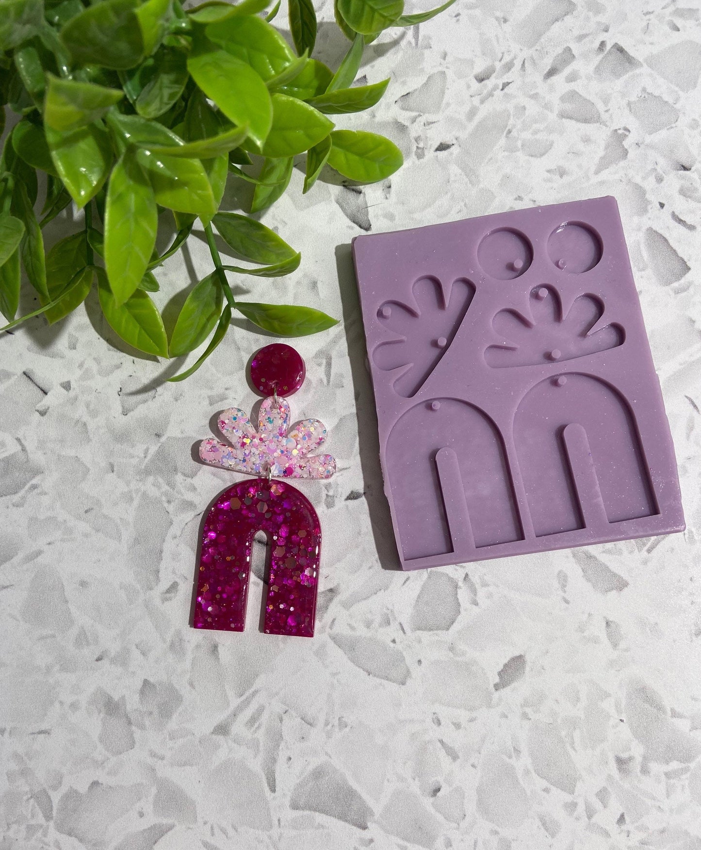 Silicone earring mould/mold