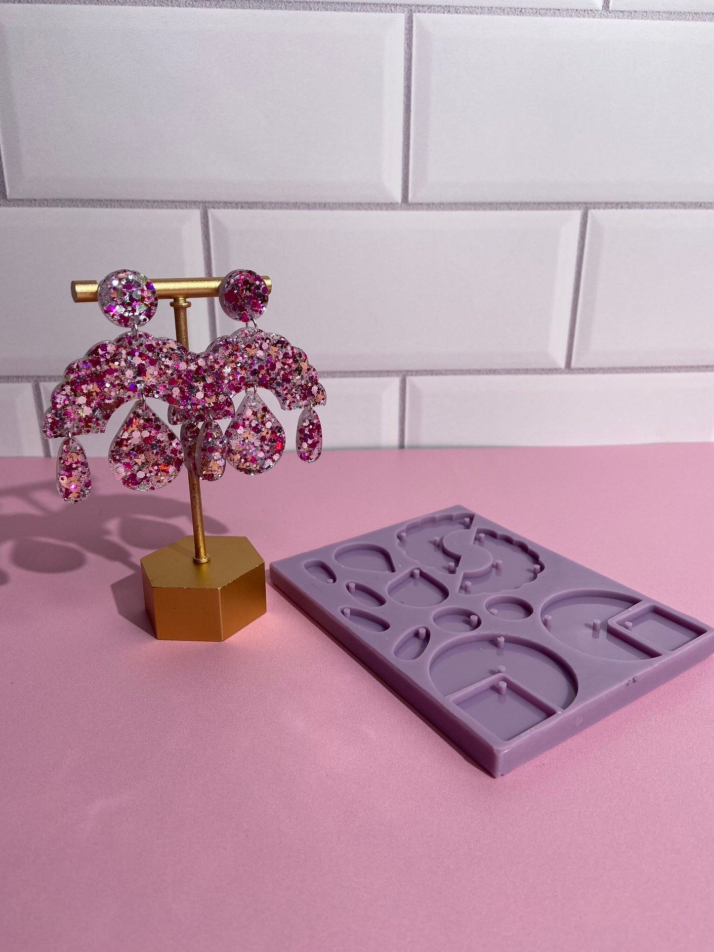 Dangle silicone earring mould/mold