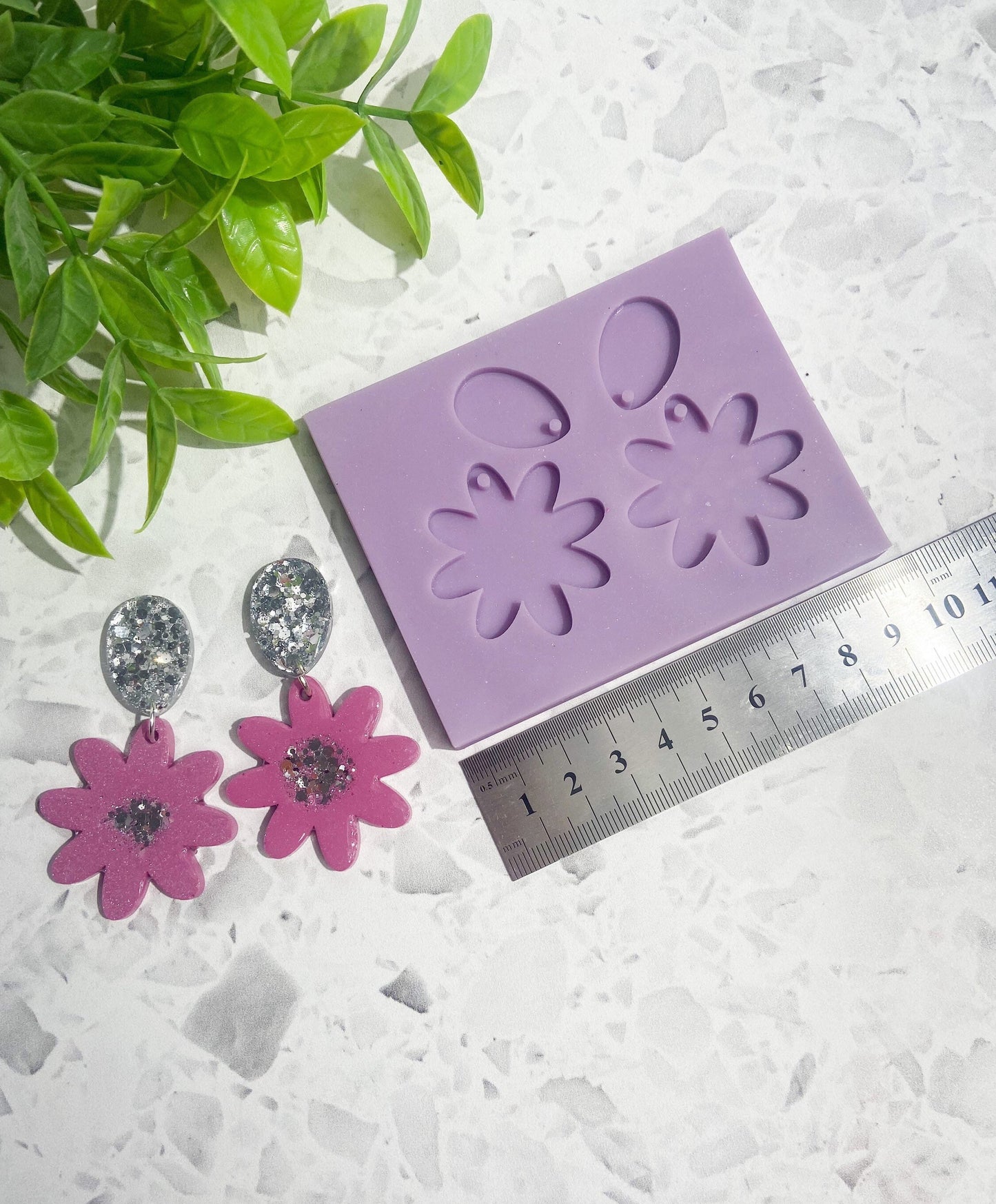 Silicone earring mould/mold