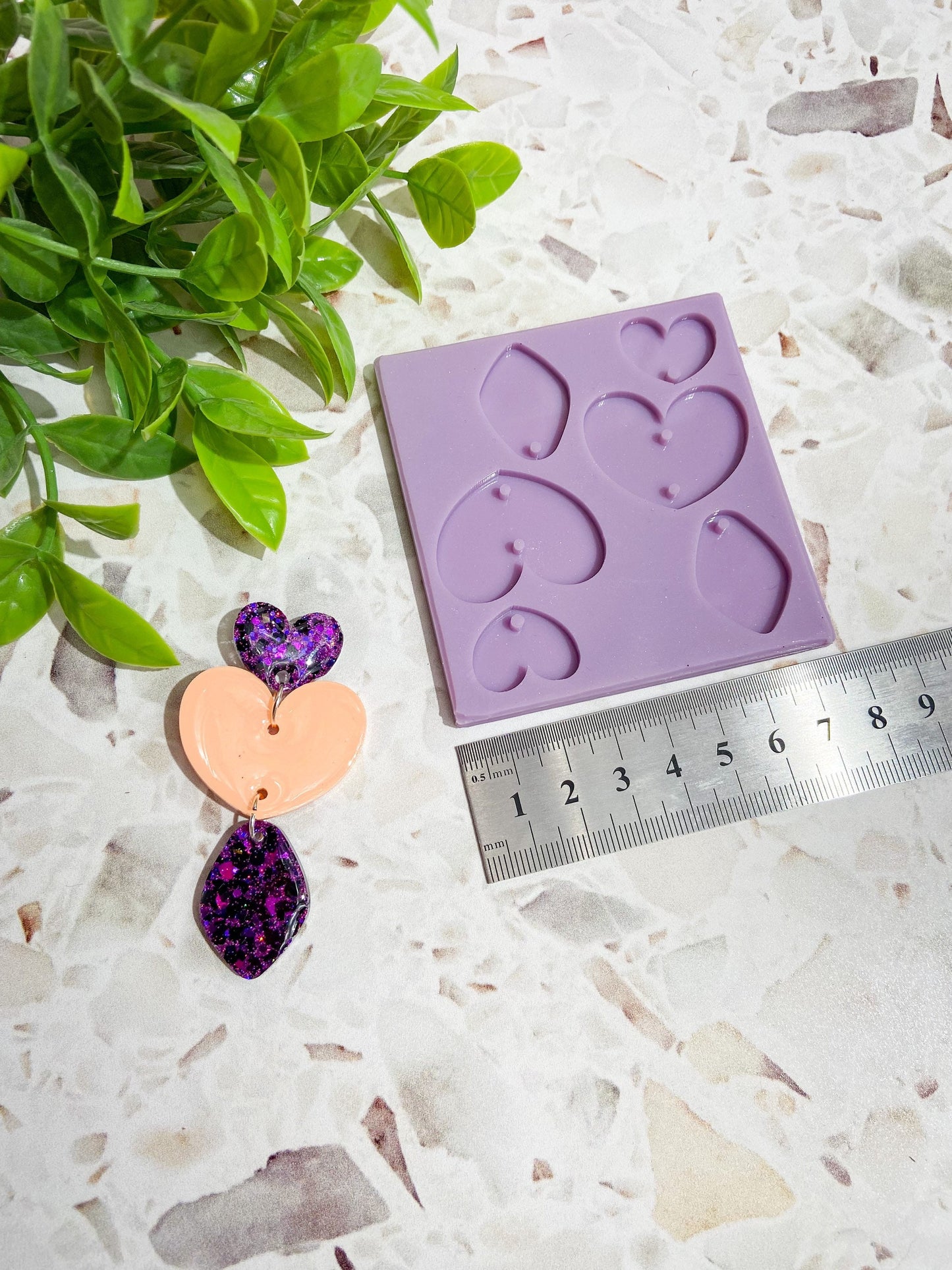 Silicone earring mold/mould