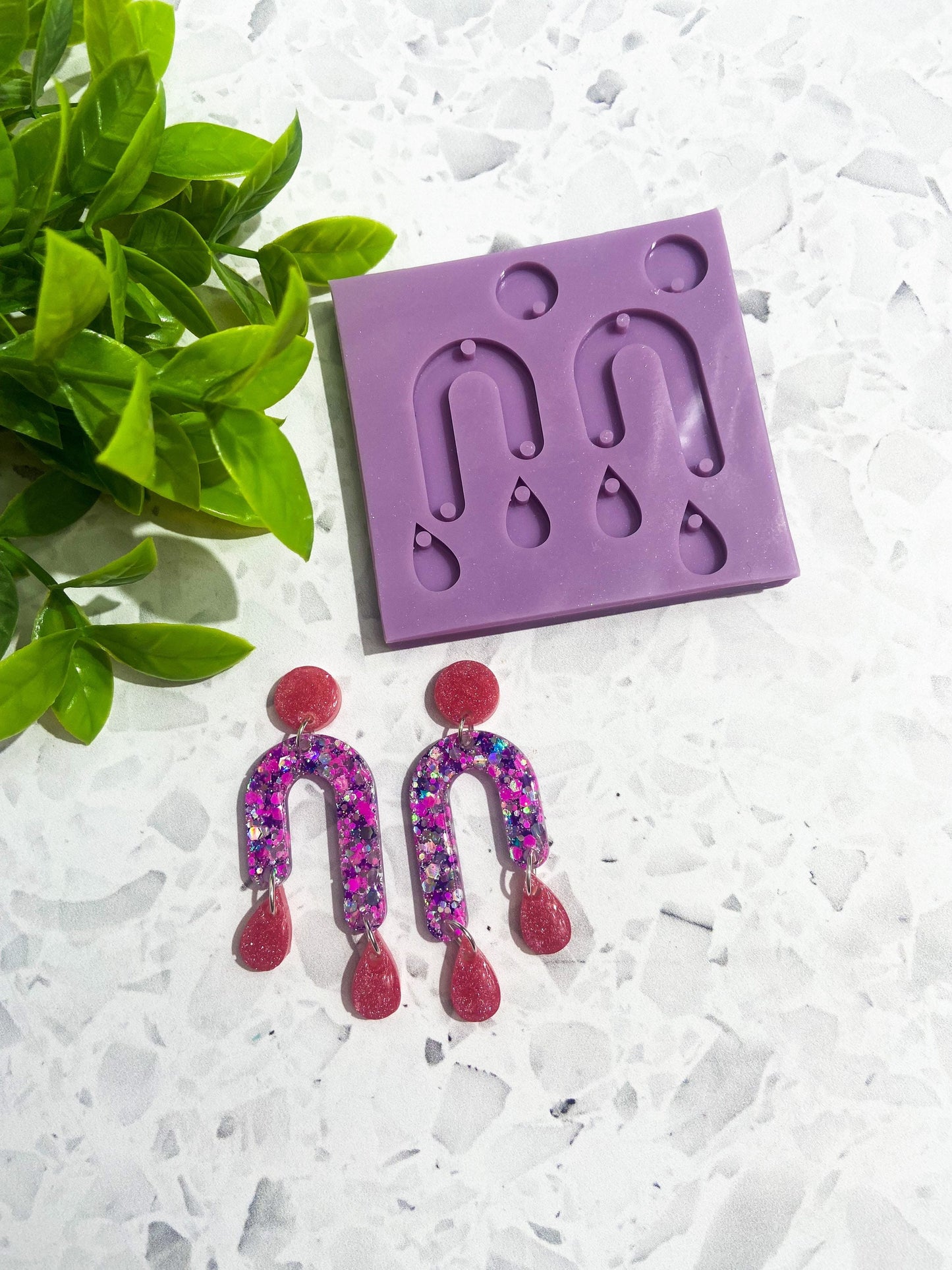 Dangle silicone earring mould/mold