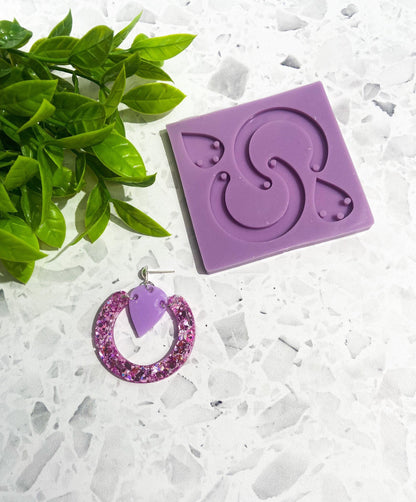 Silicone earring mould/mold