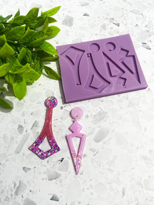 Silicone earring mould/mold