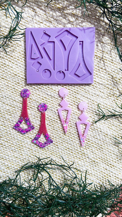 Silicone earring mould/mold