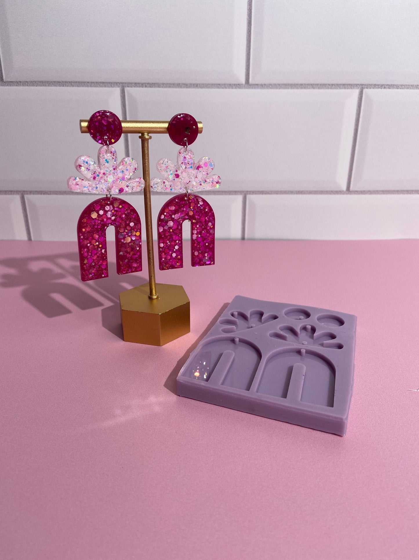 Silicone earring mould/mold