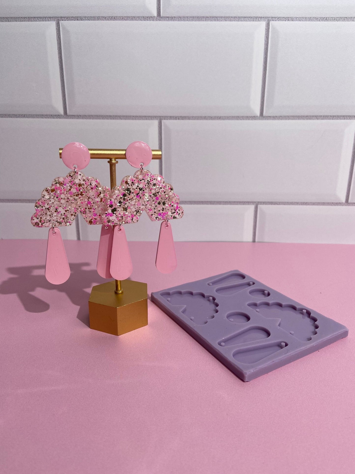 Silicone earring mould/mold