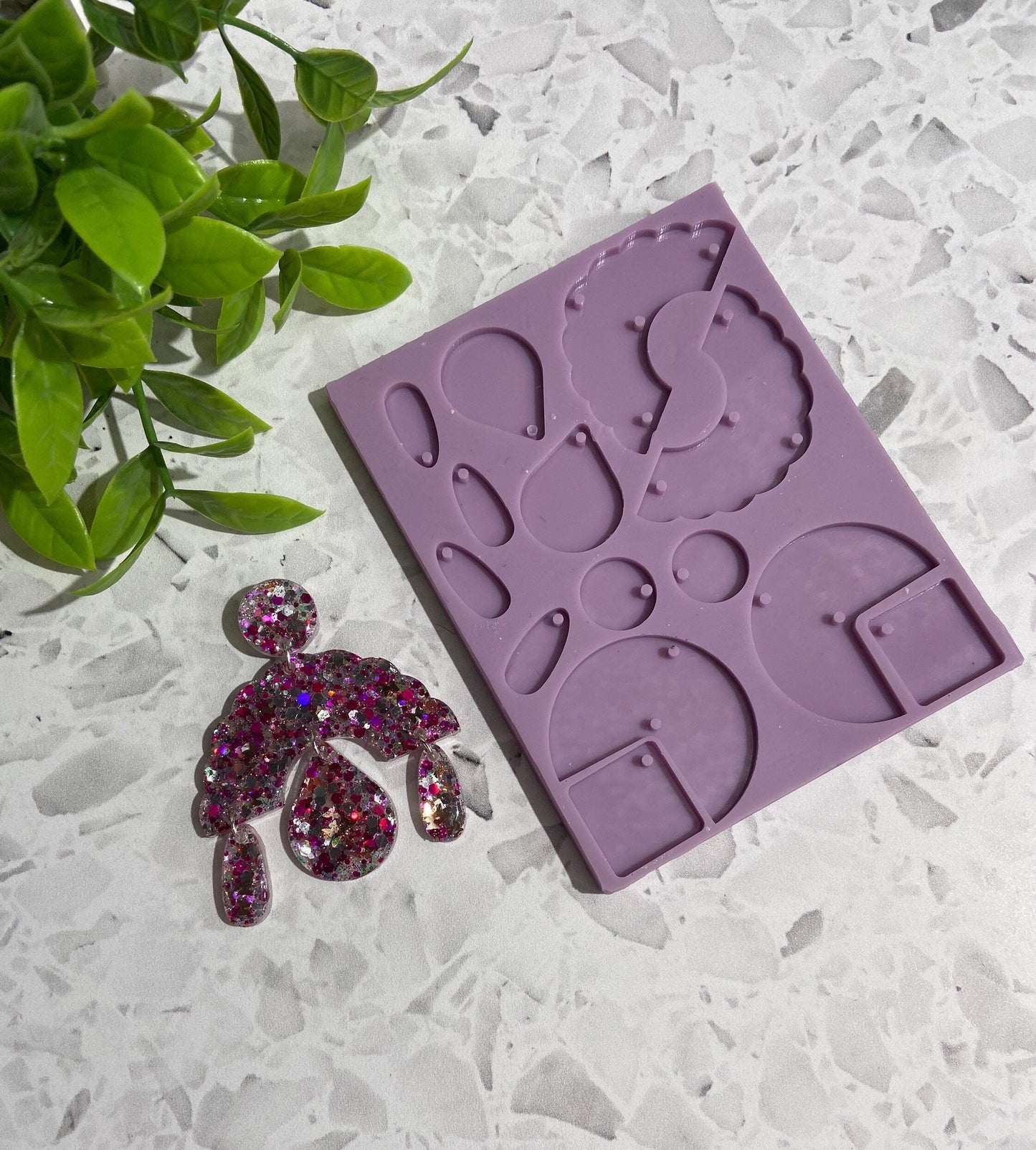 Dangle silicone earring mould/mold
