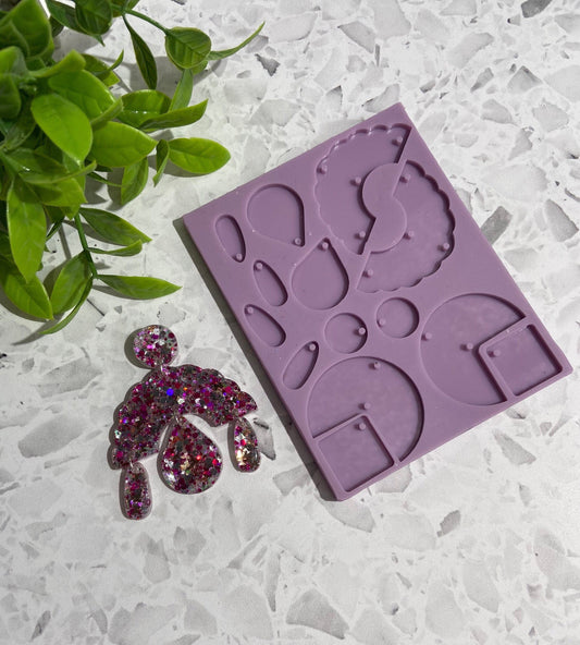 Dangle silicone earring mould/mold